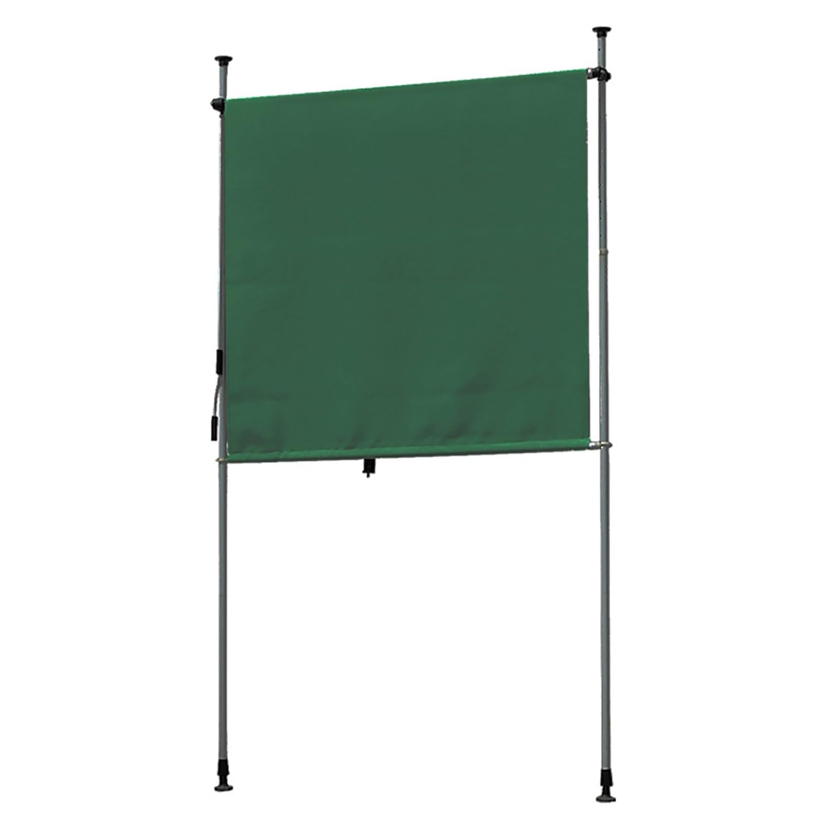 Tenda a rullo retrattile, manovella manuale, per esterni, resistente ai raggi UV, tenda da sole verticale, per patio e portico, regolabile in altezza, verde scuro (200 cm)