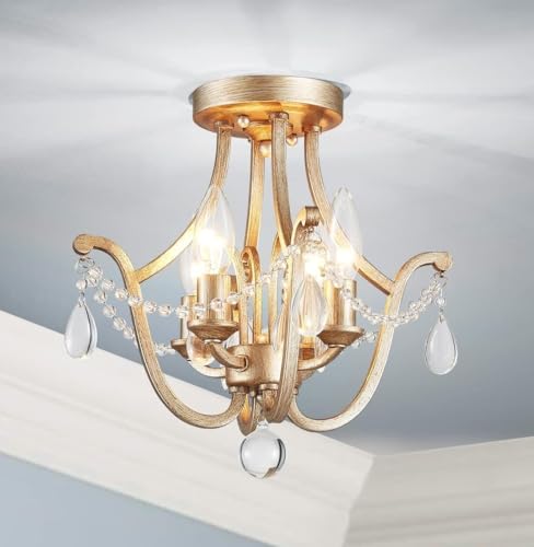 Uso di Lampadine E14: Questo lampadario utilizza 4 lampadine con attacco E14. Si consiglia l'uso di lampadine LED per risparmiare energia e ridurre i costi. Si prega di notare che le lampadine non sono incluse e devono essere acquistate separatamente.