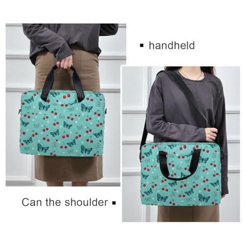 Bolso para laptop con diseño mariposas y cerezas miniatura 2