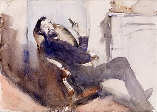 Tableau Jean Singer Sargent portrait de Paul Caesar Helleu reproduction sur toile 60x90cm