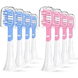 Kids Replacement Toothbrush Heads for Philips Sonicare Toothbrush Hx6032/64 Hx6034,HX6032/94,HX6320,HX6340,HX6321,HX6330,HX6331, Electric Toothbrush Heads for 3-7 Years Old Kids Blue & Pink 8 Pack