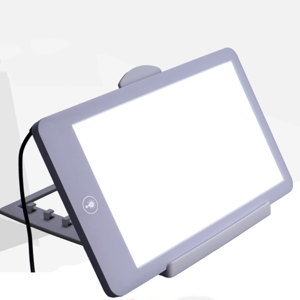 Lampe De Luminothérapie Triste, Boîte À Lumière Triste 10000 Lux, Avec 3 Niveaux De Luminosité Et Lampe À Lumière Naturelle Du Soleil 6500K, Lampes Tristes À Spectre Complet Sans UV,Blanc