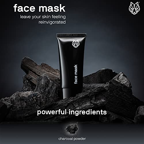Black Wolf - Detoxifying Charcoal Peel Off Face Mask- 2 Fl Oz - Facial Mask Kit Emulsifies And Binds To Dirt And Oil– Providing Deep Cleansing Cruelty, Sulfate And Paraben-Free #TOP2