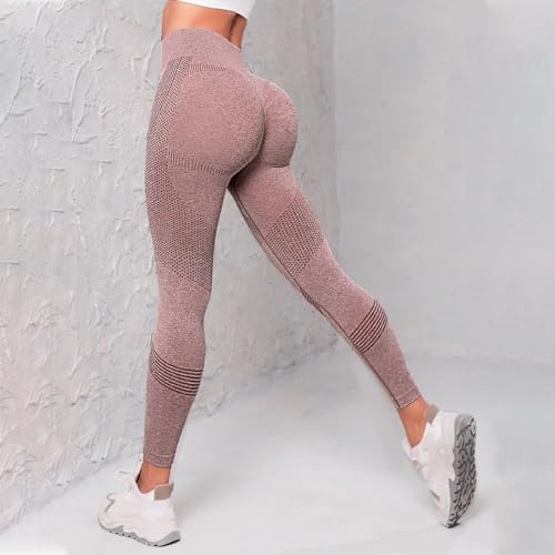 Elogoog Calças de ioga femininas de cintura alta casuais de cintura alta para treino e ioga plus siz