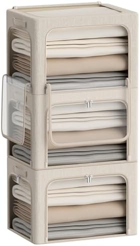 2 Pack Clothes Storage Bins Foldable Storage Box With