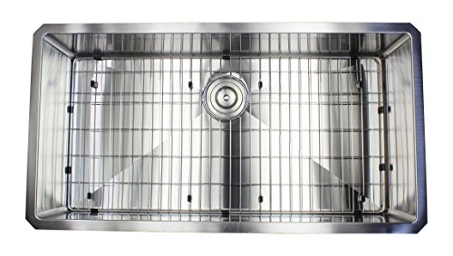 Premium 36 Inch Stainless Steel Super Sized Kitchen Sink Package - 16 Gauge Undermount Single Bowl Basin - Complete Sink Pack + Bonus Kitchen Accessories - Ideal For Home Kitchen Renovation #TOP4