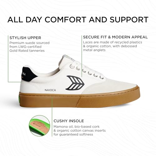 NAIOCA Suede Sneakers, Comfortable Shoes for Women, Lightweight & Sustainable, Versatile Casual Footwear with 100% Vegan Insoles, Rubber Soles2