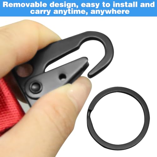 2Pcs Motorcycle Accessories - Fabric Keychain, Black and Red, Anti-Lost Lanyard Key Chains - Image 6