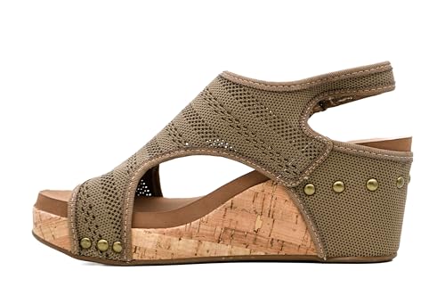 Image of Corkys Footwear Womens Carley Wedges, Featuring Corkys EVA Foam Cushioned Insoles, A 2.5 Inch Heel, Lightweight For All Day Wear, And Hook And Loop Closure