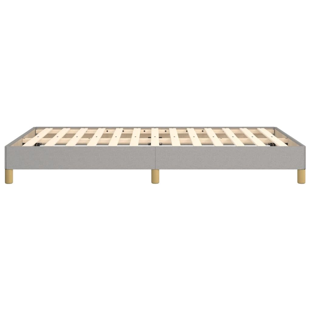 vidaXL Polsterbett, Bett Bettgestell mit Lattenrost, Schlafzimmerbett Doppelbett mit Stützbeinen, Bettrahmen Schlafzimmermöbel, Hellgrau 120x200cm Stoff