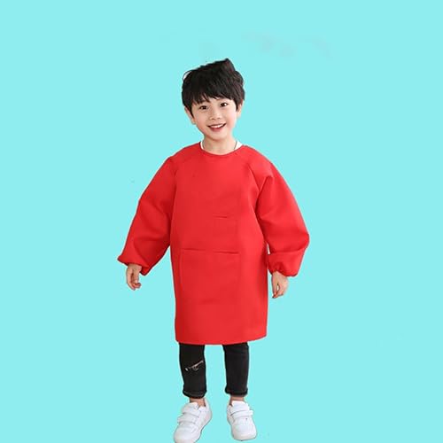 Miniatura 6 de Delantal de manga larga con cierre ajustable, protector de pintura y dibujo para fácil de limpiar, funda de ropa reutilizable