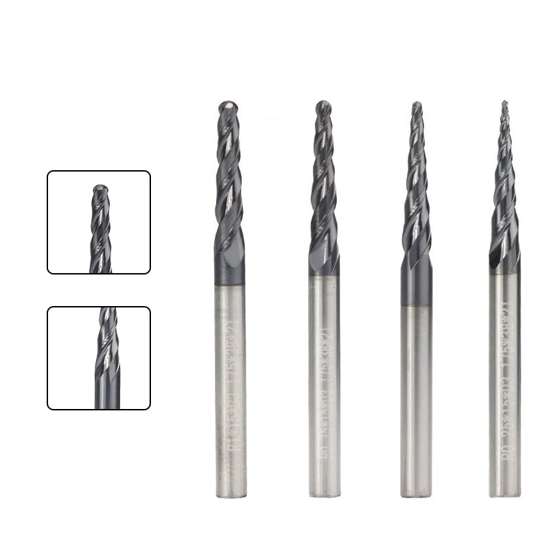 Fraises à bout sphérique coniques pour éliminer les vibrations sur CNC - 6