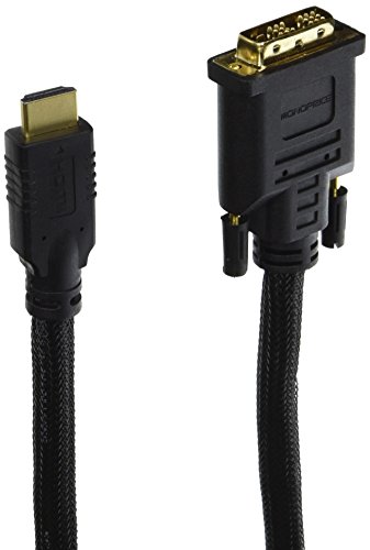 Monoprice Video Cable - 6 Feet - Black | 24Awg Cl2 High Speed Hdmi To Dvi Adapter With Net Jacket #TOP1