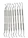 Premium German Stainless Steel -Dental Gracey Curette Set Dental Veterinary Instrument Kit -Gracey Periodontal Curettes Double Ended Hollow Handle -Dental Instruments (Set of 9 Regular Handle)