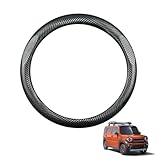 Car Steering Wheel Cover for Hustler 2020 2021 2022 Carbon Fiber Matte Black Breathable Anti-Slip Protective Cover Auto Interior Accessories Round Shape,Matte