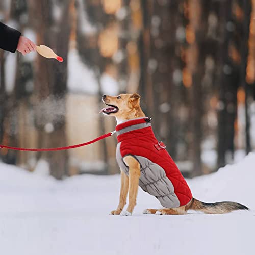 Image of Lelepet Dog Coat Warm Dog Winter Coat Waterproof Dogs Jacket with Harness