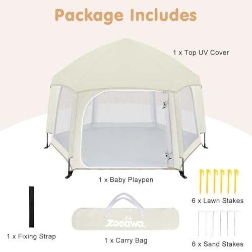 Zooawa Pop Up Playpen Indoor & Outdoor Playpen for Babies and Toddlers by Zooawa - Used condition - Image 9