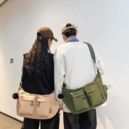 Dallaswind Large Capacity Messenger Canvas Bag, Large Crossbody Bag Shoulder Purse, Vintage Water Resistant Canvas Satchel2