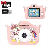 Mini Cámara para Niños Digital, Camara Fotografica HD 1080P con Pantalla de 2.0'' IPS, Tarjetas de Memoria 32G y Lector...