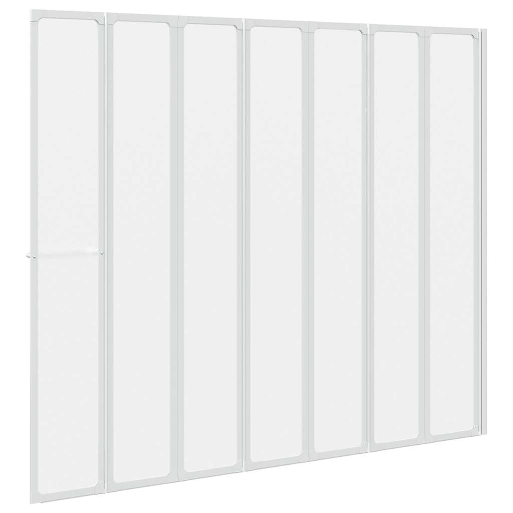 Mampara de ducha plegable con toallero para bañera rectangular como mampara de ducha plegable con 7 paneles de 140 x 168 cm