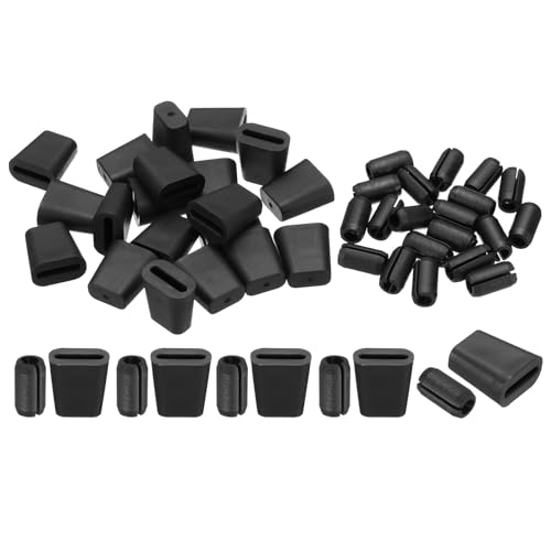 Patas para Parrilla de Fregadero de Cocina PATIKIL, Set 20 Piezas 19 x 18 mm, Protector Cuadrado de Goma Negro