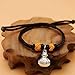 Produktbild GIAOYAO Feng Shui Reichtum Armband Sterling Silber Geld Tasche Armband Hand Gewebt Armband Ananasknoten Verstellbare Gewebe Armband Baby Armband Ward Off Avil Spirits Amulett, Rot (Farbe : Black)