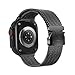 Tongjing Milanese Mesh Loop Compatible with Apple Watch Band Ultra 2/49mm 46mm 45mm 44mm for Women Men, with Parachute-style Buckle Adjustable Stainless Steel Strap for iWatch SE/Series 10/9/8/7/6/5/4