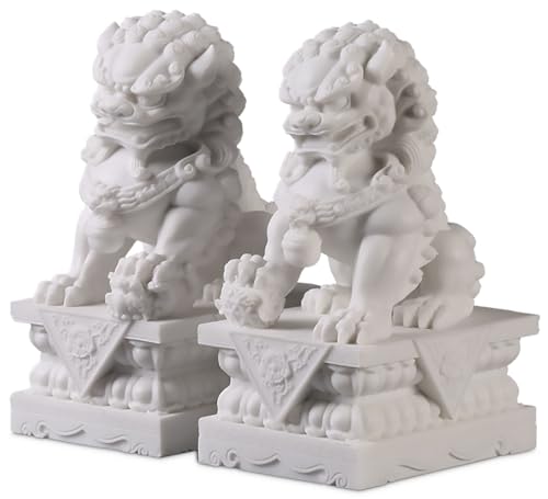 Lions gardiens Feng Shui statues chinoises de protection 20 cm idée cadeau pendaison crémaillère