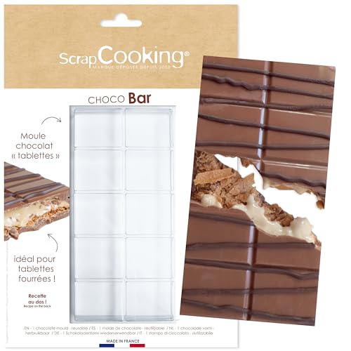 ScrapCooking 6761 - Molde para tableta de chocolate cruzado (molde semirrígido, pastelería)