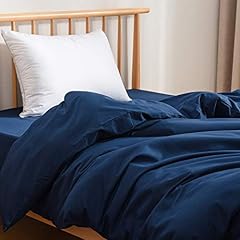 【Amazon.co.jp 限定】クモリ(Kumori) 掛け布団カバー 綿100% 単品売り 掛けカバー シングル 洗える オールシーズン(シングル・150X210cm ネイビー)