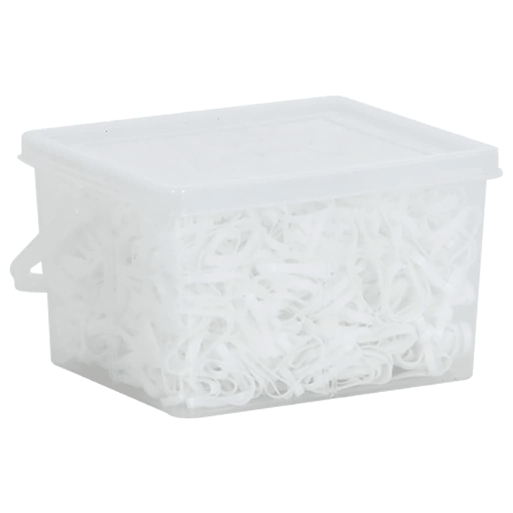 Gomas de crines para caballos, 2500 unidades, color blanco de silicona para crines y cola, suministros para caballos, accesorios para caballos, cuidado de pasto, almacenamiento en caja, apto
