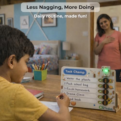Image of (Formerly MakerVerse) Task Champ DIY Electric Kit | Habit Builder | STEM Kit | Task Tracker | Chore Chart | Birthday Gift for Boys & Girls 8, 9, 10, 11, 12, 13, 14 Years
