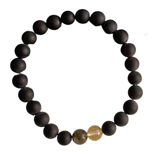 FOURSEVENPromise Bracelet with Black Agate, Labradorite & Citrine-M-L