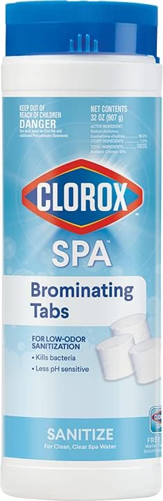 Clorox® Pool&Spa™ Spa Bromine Tablets- Bromine Tablets for Spa & Hot Tub, Low-Odor Sanitization, Kills Bacteria, Restores Water Clarity, Slow-Dissolving, 1.5LB (Pack of 1)