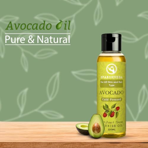 Image of Avocado Oil | 100% Pure Cold Pressed Carrier Oil for Deep Skin & Hair Moisturization | Rich in Vitamins A D E, Reduces Dryness, Eczema & Dandruff | 120 ml