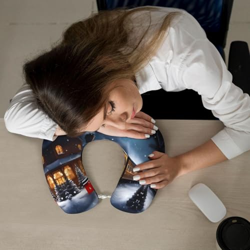 Almohada de Viaje de Espuma Viscoelástica Negro miniatura 6