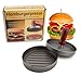 Produktbild MaxxGoods Burgerpresse Set aus Aluminium Guss Ø 12cm Rund | Hamburgerpresse für Burger, Patties, BBQ | Antihaftbeschichtung | abnehmbarer Holzgriff & Rillen für schnelle Garzeiten | paddy maker