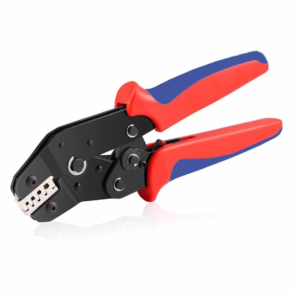 SN-58B Non-insulated 24-16 AWG Open Barrel Crimping Tool 0.25-1.5mm², Ratcheting Crimper for Dupont Molex JST TE Terminals & EPC PCIE SATA Pins