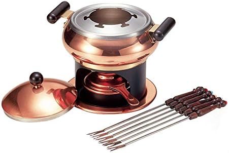 新光金属(Sinkoukinzoku) Buigo Set Fondue Pot, 16cm, Oil pan: Pure Copper