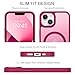 BENTOBEN Magnetic for iPhone 13 Case & iPhone 14 Case [Compatible with Magsafe] Translucent Matte Phone Case iPhone 13/14 6.1 inch Slim Thin Shockproof Women Men Protective Cover, Plum Red