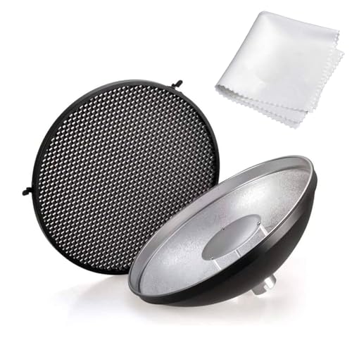 Godox AD-S3 Beauty Dish Reflector with Honeycomb Cover for AD200Pro II AD200Pro AD200 Pocket Flash AD180 AD360 AD360II Flash Speedlite