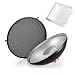 Godox AD-S3 Beauty Dish Reflector with Honeycomb Cover for Godox AD200PRO AD200 Pocket Flash Godox AD180 AD360 AD360II Flash Speedlite - Including PERGEAR Cleaning Kit