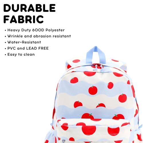 Image of J World Oz Middle School Backpack for Kids. Cute Laptop Bookbag for Girls Boys, Floating Apple