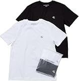 [カルバン クライン] ブランド公式 2枚セット ユニセックス CK ロゴ リラックスフィット Tシャツ ブラック ホワイト J400169 S BLACKWHITEBEH