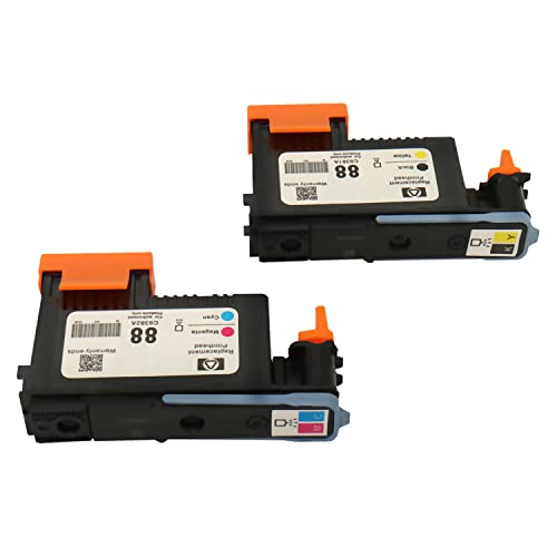 Jalada Remanufactured HP88 Printhead C9381A C9382A for HP Officejet with Pro K5400 L7550 L7580 L7590 L7650 L7680 L7750 L7780 L7790 Printer (Black/Yellow Cyan/Magenta) 2Pack