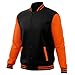 KXK Men’s Fashion Varsity Jacket Causal Cotton Letterman Baseball Bomber Jacket Lightweight Coat