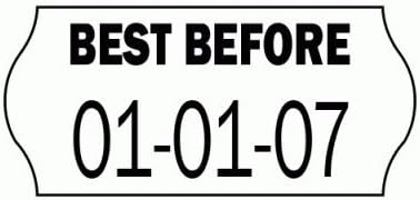 BEST BEFORE 26mmx12mm Date Coding Labels (10 rolls)