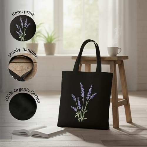 Image of STRUTT Foldable Canvas Tote Bag for Women, Tote Bag for College Girls,100% Organic Cotton Reusable Shopping Bag for Grocery, Eco-Friendly Multi-Purpose Bag for Travel & Daily Use- Purple Lilac