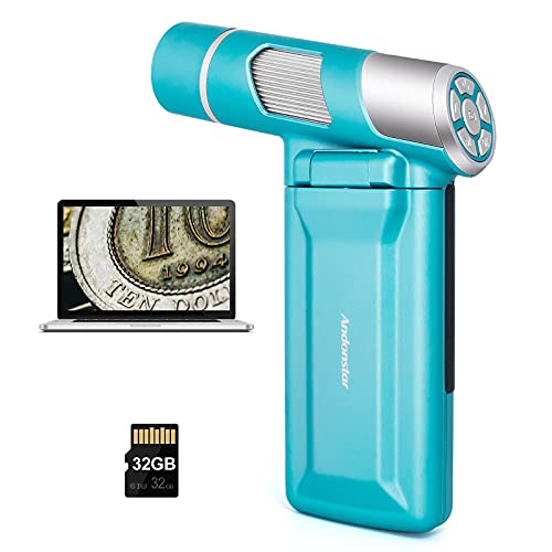 Andonstar AD203 Handheld-Digitalmikroskop, tragbares Taschenmikroskop mit 4-Zoll-Bildschirm für Kinder und Erwachsene…