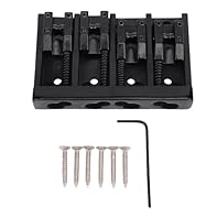 [Easy Installation] Equipped with screws and a hex wrench, this electric bass bridge makes installation and replacement a breeze, ensuring a simple and easy process for musicians of all levels. [Enhanced Functionality] With its elegant appearance, th...